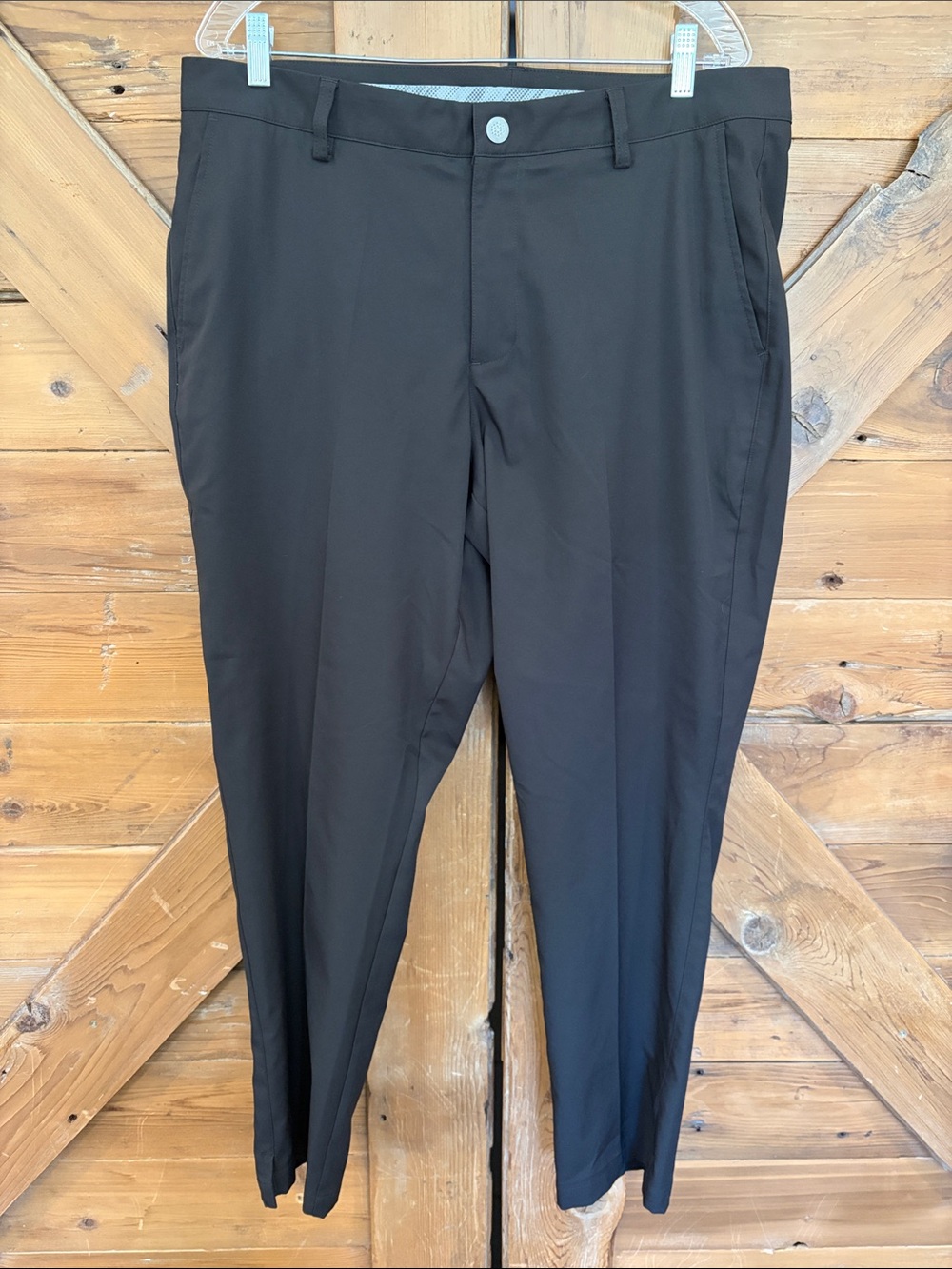 Puma Men's Black Straight-Leg Pants